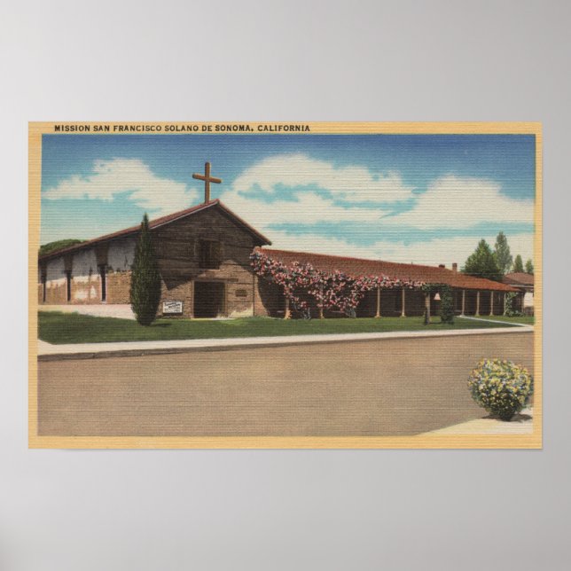 Sonoma, CA - Mission San Francisco Solano Poster (Front)