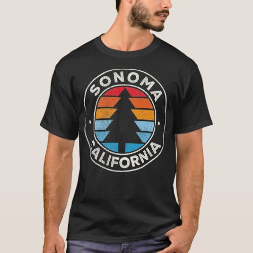 Sonoma California CA Vintage Graphic Retro 70s  T_Shirt