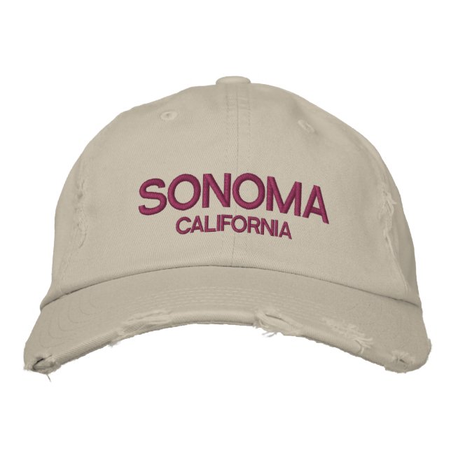 Sonoma California Distressed Baseball Cap (Front)