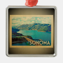 Sonoma California Ornament Vintage Travel