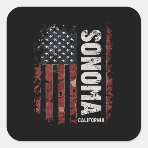 Sonoma California Square Sticker