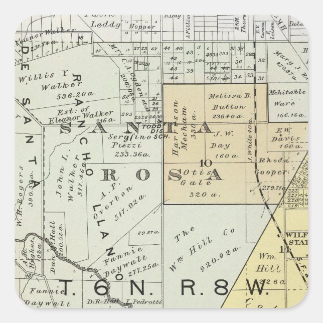 Sonoma County, California 22 Square Sticker (Front)