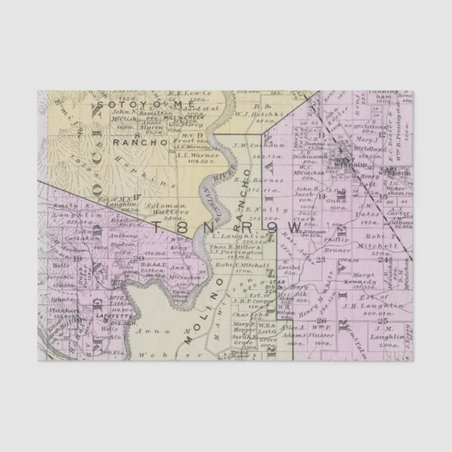 Sonoma County, California 2 Tissue Paper (Front)