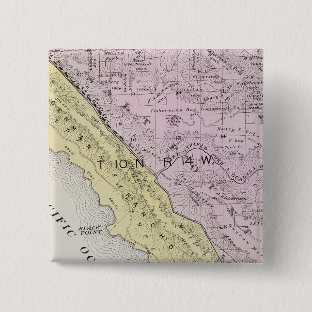 Sonoma County, California 34 Pinback Button (Front)