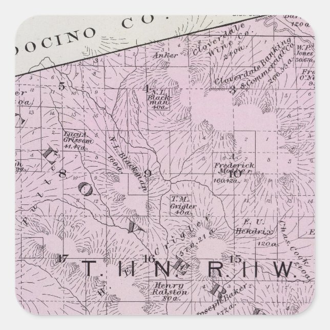Sonoma County, California 7 Square Sticker (Front)