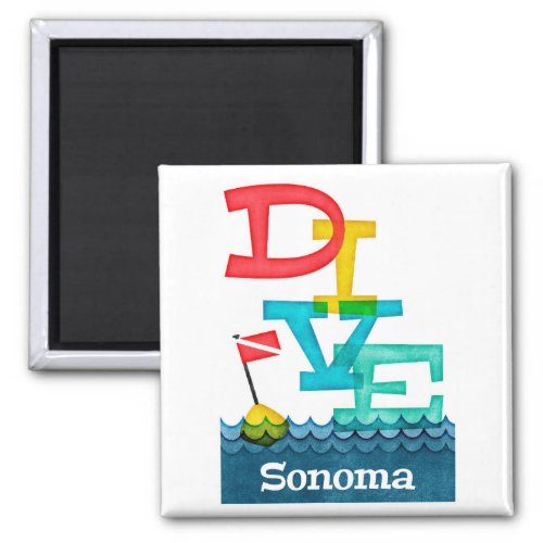Sonoma Dive _ Colorful Scuba Magnet