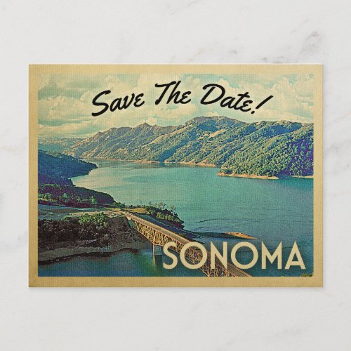 Sonoma Save The Date Vintage Postcards