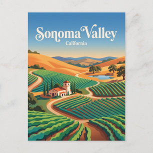 Sonoma Valley California Postcard