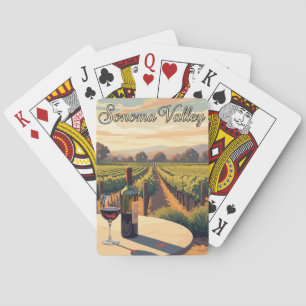 Sonoma Valley California Travel Poker Cards