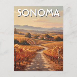 Sonoma Valley California Travel Postcard