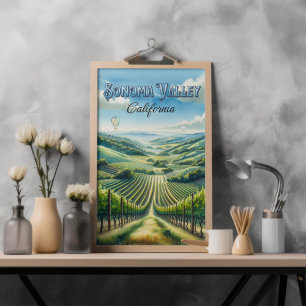 Sonoma Valley California Wine Country Poster