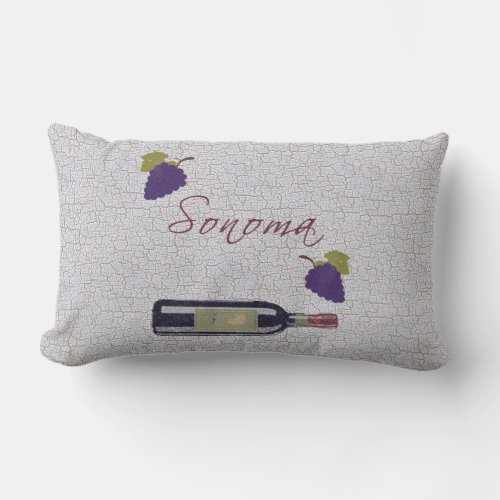 Sonoma Vintage Wine Lumbar Pillow