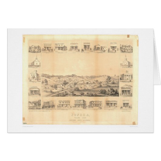 Sonora, CA. Panoramic Map 1854 (1647A) -Unrestored Cards (Front Horizontal)