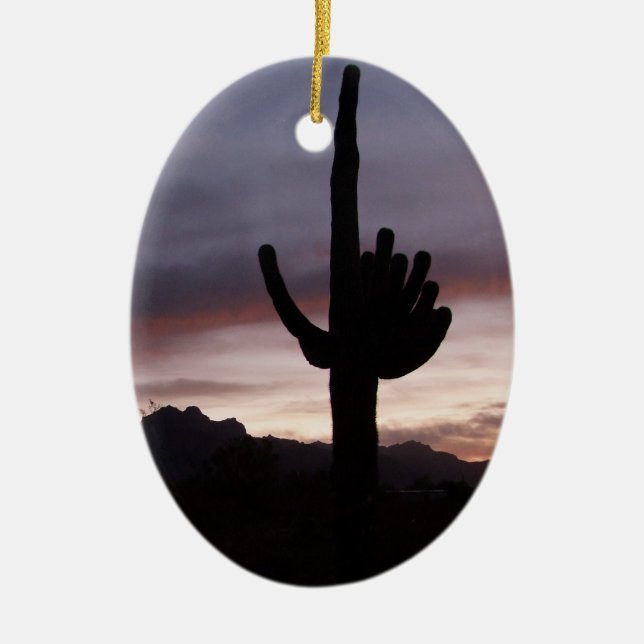 Sonoran Christmas Ceramic Ornament (Front)