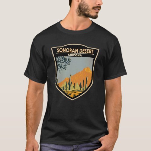 Sonoran Desert Arizona Vintage Art T_Shirt