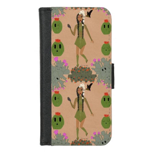 Sonoran Desert Cactus Faerie iPhone 87 Wallet Case