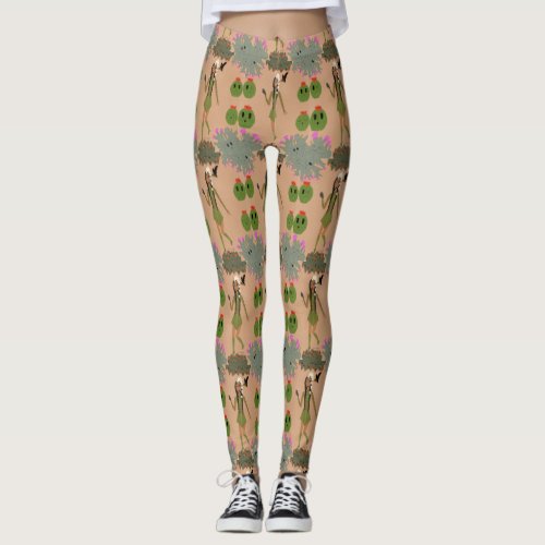 Sonoran Desert Cactus Faerie Leggings