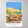 Sonoran Desert National Monument Rattlesnake Retro Poster