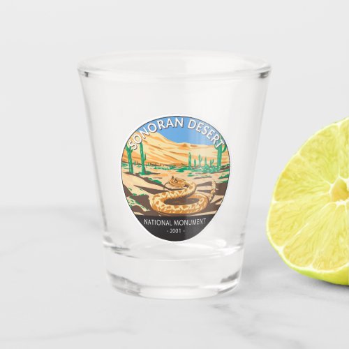 Sonoran Desert National Monument Snake Circle Shot Glass