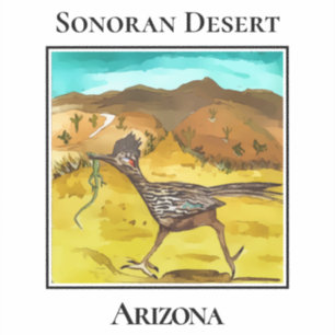 Sonoran Desert Road Runner Arizona Sticker