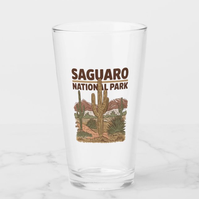 Sonoran Desert Saguaro National Park Glass (Front)