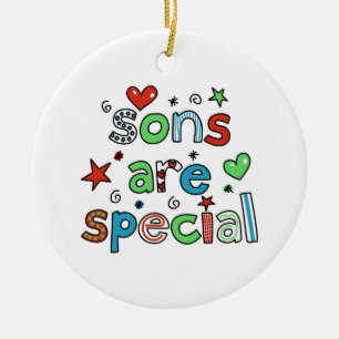 Sons Are Special Ceramic Ornament