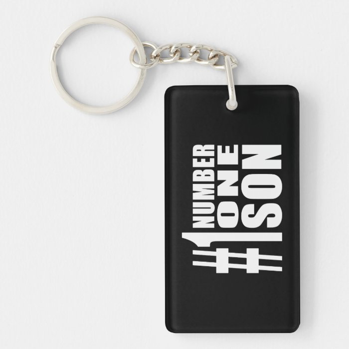 Sons Birthdays Gifts  Number One Son Rectangular Acrylic Key Chain