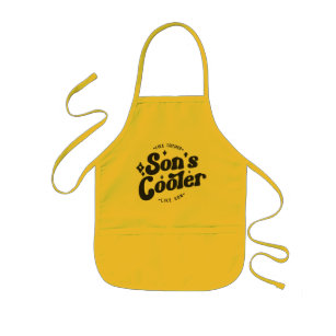 Son's Cooler Funny FathersDay (Matches Dad's Cool) Kids' Apron
