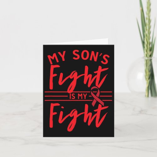 Sons Fight Is My Fight Blood Cancer Awareness 2  Card