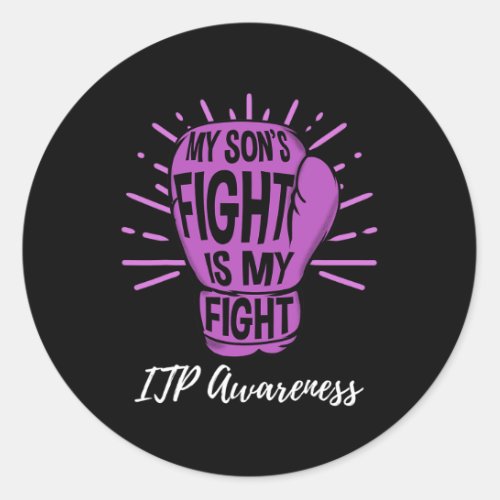 Sons Fight Is My Fight Immune Itpawareness  Classic Round Sticker