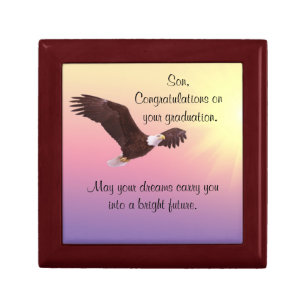 Son's Graduation Wooden Jewelry Keepsake Box