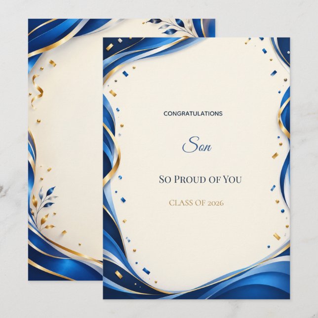 Son's High School Graduation Card (Front/Back)