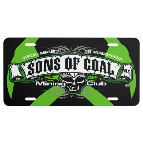 SONS OF COAL MINING CLUB LICENSE PLATE