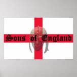Sons of England  Anglo Saxon helmet Poster