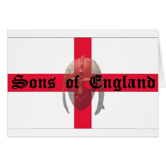 Sons of England text Saxon Helmet Cards (Front Horizontal)