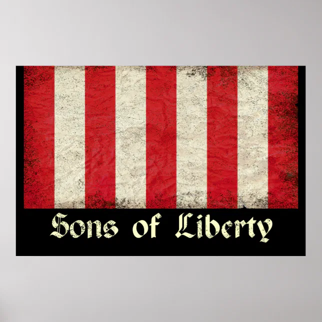 Sons Of Liberty Flag Poster Zazzle Sons Of Liberty Flag Poster Zazzle