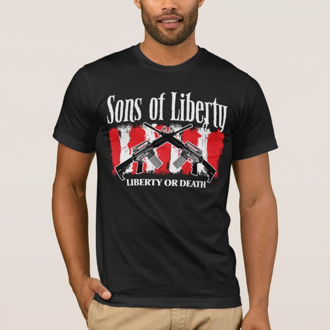 Sons of Liberty LIBERTY OR DEATH men's dark tee (Front)