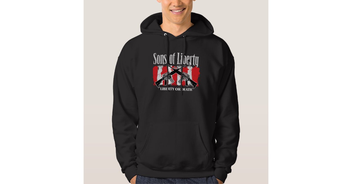 Sons of Liberty LIBERTY OR DEATH two-sided hoodie | Zazzle