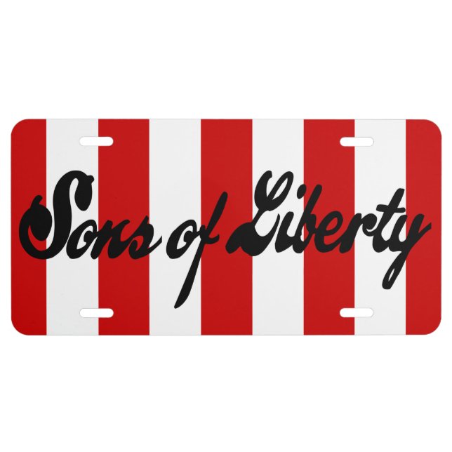 Sons of Liberty Patriotic License Plate (Front)