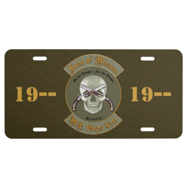 Sons of Miesau License Plate (Front)