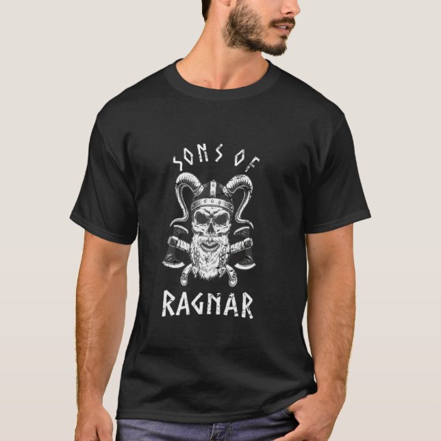 Sons Of Ragnar Vikings Quote  For Norse Warriors T-Shirt (Front)