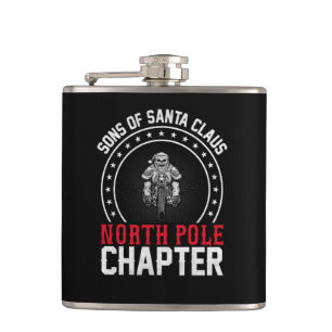 Sons of Santa Claus, Santa on Motorcycle  Flask