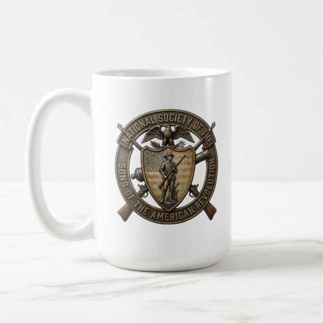 Sons of the American Revolution Ancestor Pride  Coffee Mug (Left)