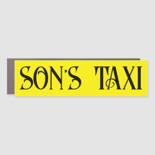 Son's Taxi Bumper Magnet 