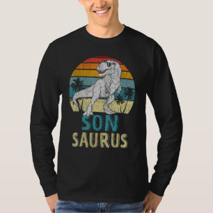 Sonsaurus T Rex Dinosaur Son Saurus Family Matchin T-Shirt