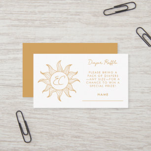 Sonshine Diaper Raffle Card Baby Shower Enclosure