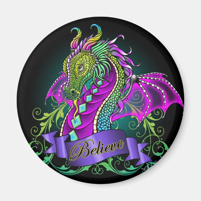 Sonya Believe Rainbow Dragon Magnet (Front)