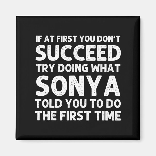 Sonya Name D Birthday Funny Christmas J  Magnet (Front)