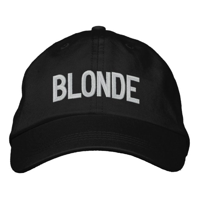 Sooled Blonde Embroidered Baseball Cap