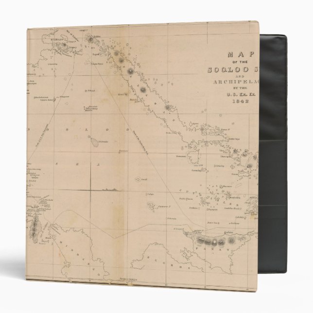 Sooloo Sea, Archipelago, Philippines 3 Ring Binder (Front/Inside)